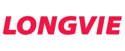 Logotipo de Longvie en color rojo, destacado sobre fondo blanco