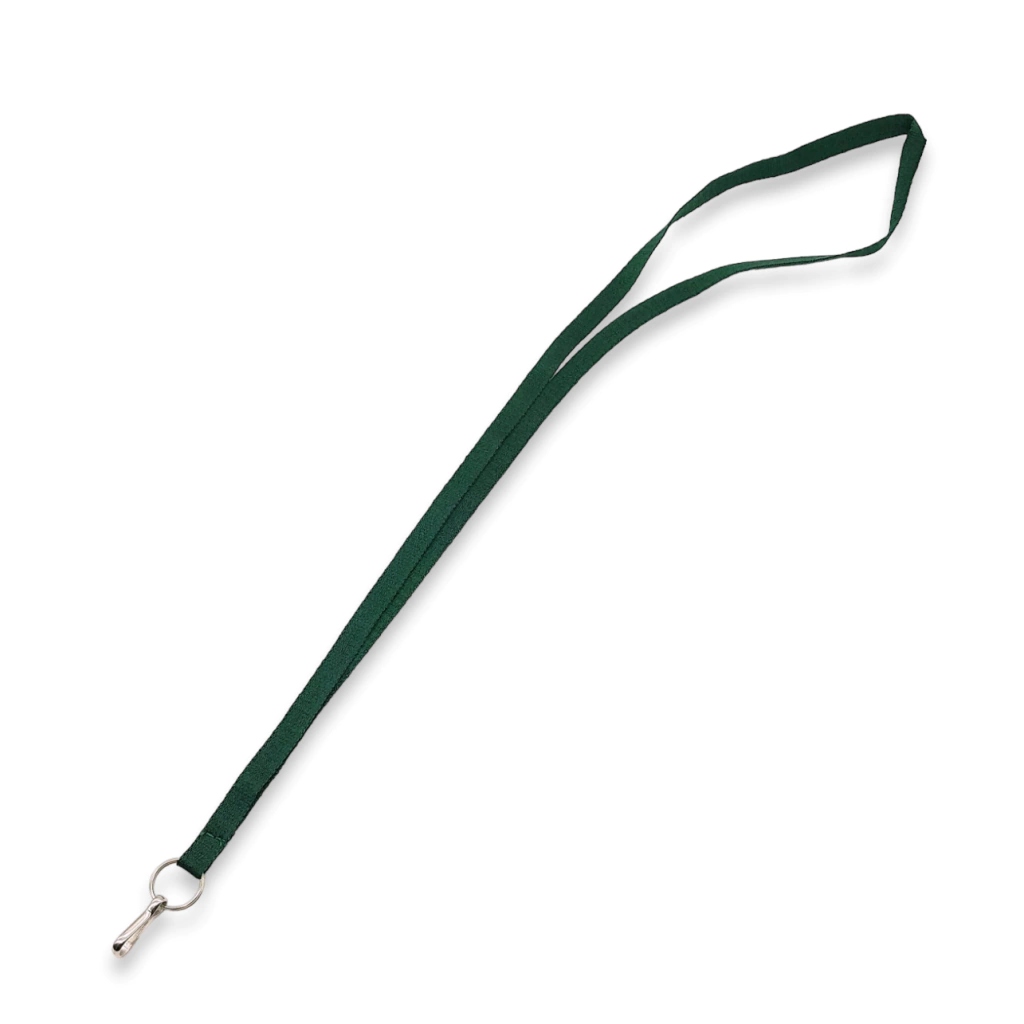 767-cp10aa-verde-lisa1-86d9be09aa8274fad616775950568971-1024-1024.webp Cintas Porta credencial de Poliester Verde 10mm con Aro y Anzuelo - Imagen 1