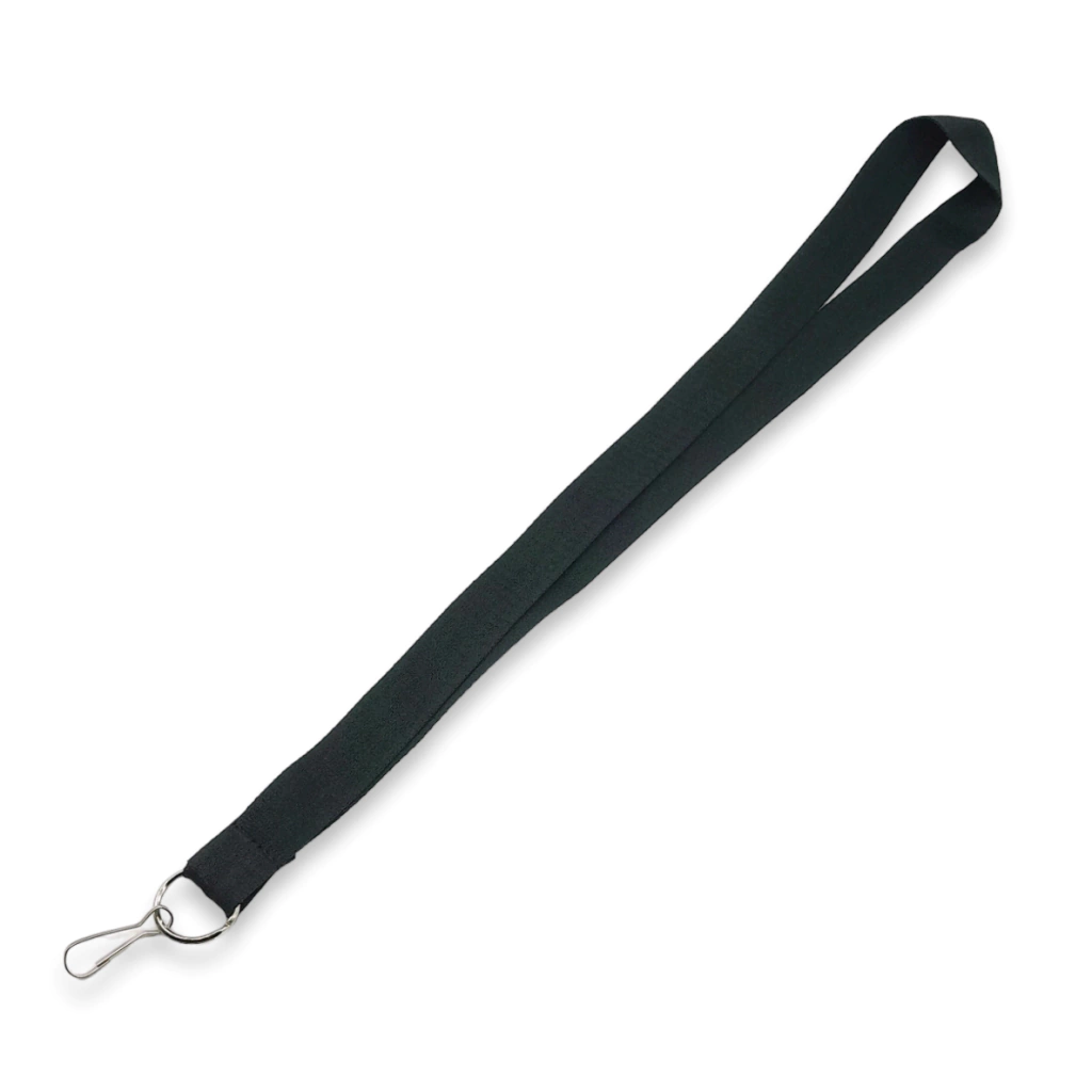 767-cp20aa-negra-lisa1-8b4a4bdb74393de84416775954033292-1024-1024.webp Cintas Porta credencial de Poliester Negro 20mm con Aro y Anzuelo - Imagen 1